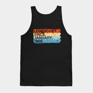 'Born in January 1969' Funny 50th Birthday Vintage Gift Tank Top